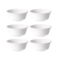 set 6 boles vidrio opal blanco 12 cm