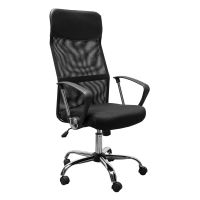 homcom silla de oficina ergonomica de malla negra