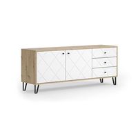 mueble bajo para tv nizza 1502 x 602 cm con 3 cajones y 2 puertas vicco