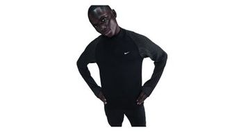 Camiseta nike 1 2 zip negra  hombre