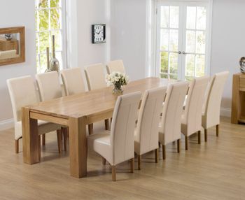 Thames 300cm Oak Dining Table with Cannes Chairs