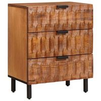 armario de noche marron 50 x 33 x 62 cm madera de mango maciza vidaxl