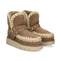 mou botines planos mujer - gris talla 37