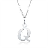 cadena de letras q de plata 925