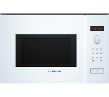 BOSCH BFL553MW0B Built-in Solo Microwave - White, White