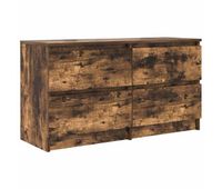 mueble tv - mesa de tv madera de ingenieria roble ahumado 100x35x54 cm