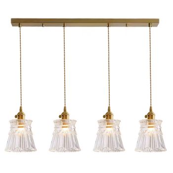 Lámpara colgante de cristal a rayas para comedor, cocina, candelabro de pared, decoración de cabecera de dormitorio, candelabros de techo