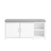 banco zapatero con 2 puertas para entrada blanco