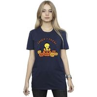 dessins animes camiseta twick or tweat para mujer