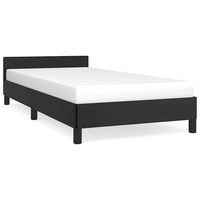 estructura de cama con cabecero sin colchon negro 90x200 cm vidaxl