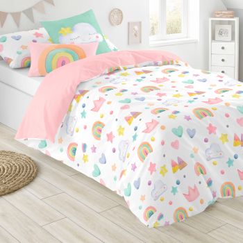 COOL KIDS - Funda Nórdica Infantil Estampada - 100% Algodón - Extrasuave - Incluye Funda Nórdica + 1 Funda de Almohada - 4 Modelos Disponibles - Cama 90/105 cm - Fabricado en España