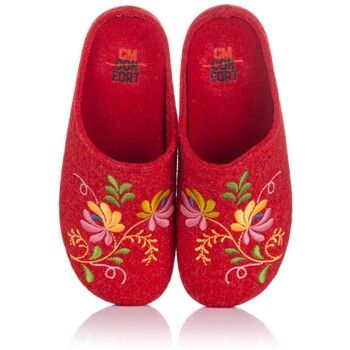 Cm Confort Pantuflas Zapatillas de casa - Flores para mujer