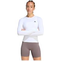 adidas camiseta manga larga t-shirt power essentials workout contour elasticite para mujer
