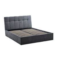 canape matrimonio tapizado con cabecero winnie - color gris oscuro - homekit
