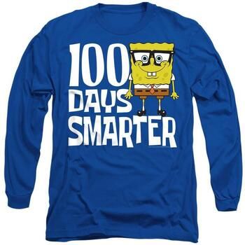 Spongebob Squarepants Camiseta manga larga 100 Days Smarter para mujer