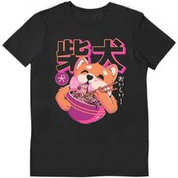 ilustrata camiseta manga larga shiba noodles para mujer
