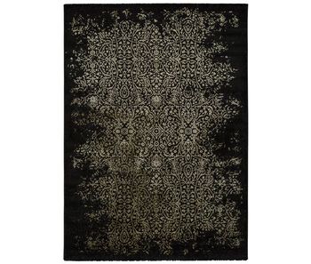 Alfombra abstracta en negro gold, 140x200 cm - atticgo