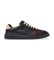 camper para hombre k101107-005 zapatillas de piel runner twentyfive twins negro 42 plano cordones casual