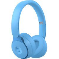beats solo pro wireless bluetooth noise-cancelling headphones - matte light blue blue