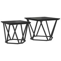 conjunto de mesas auxiliares 2 uds roble negro 50 x 50 x 40 cm vidaxl