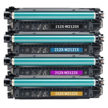 Compatible Multipack HP Colour LaserJet Enterprise M555dn Printer Toner Cartridges (4 Pack) -W2120A