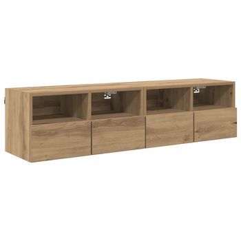 Gabinetes De Pared Para Tv 2 Uds. Roble Artisan Vidaxl