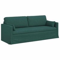 sofa verde oscuro 198 x 78 x 80 cm tela vidaxl