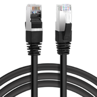 aigostar cable ethernet cat7 de 10m cable de red redondo rj45 gigabit lan de alta velocidad de10gbps y 600mhz para switch ruter modem panel de conexion pc negro