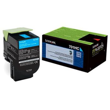 Lexmark 702HC Original Cyan High Capacity Return Program Toner Cartridge (70C2HC0)