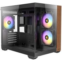 caja de ordenador antec cx600m midi tower vidrio templado madera argb