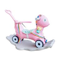 caballo balancin de plastico 2 en 1 ds3803 rosa