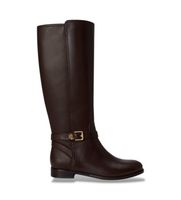 lauren ralph lauren para mujer 802974383003 botas alta brooke ii de piel de becerro marron 39 1 a 3cm ninguno casual