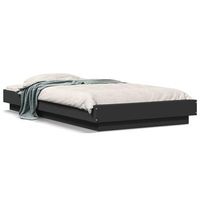 cama individual  cama para adultos  estructura de cama madera de ingenieria negra 100x200 cm