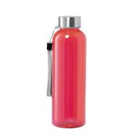bidon en rpet de 600ml de capacidad tapon a rosca en acero inox con cordon de transporte libre de bpa