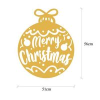 decoracion pared de metal xmasgold-7 oro 51x56 cm