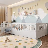 cama infantil con barrera decoracion de estrellas y luna estilo minimalista blanco 90x190 cm sin colchon