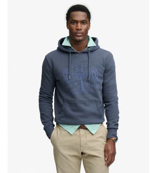 Superdry para hombre. M2014448A Sudadera Lo-Fi Dockside marino (M), Casual, Algodón
