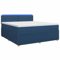 cama tapizada 144x200x1005 cm tejido - azul