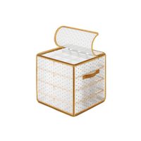 caja almacenaje para bolas de navidad dorado arena  1