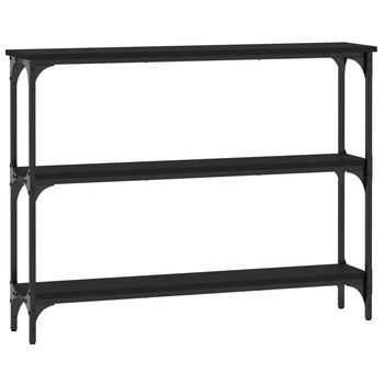 Mesa Consola Madera De Ingeniería Negra 100x22,5x75 Cm Vidaxl