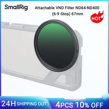 Filtro VND acoplable SmallRig ND64-ND400 (6-9 tope) Magnético de 67 mm con adaptador roscado para iPhone Serie 16 -5169