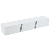 mueble tv mural de aglomerado blanco 180x35x30 cm