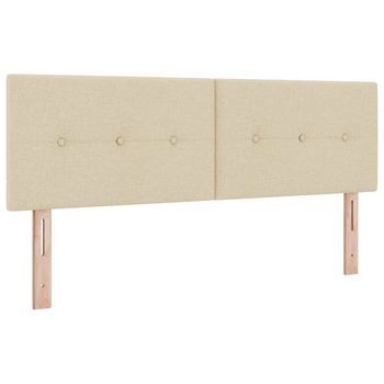 Cabecero Ajustable En Altura Con Cabecera Crema 160 Cm Tela Vidaxl