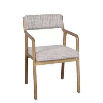 Silla madera de olmo beige serie Oda
