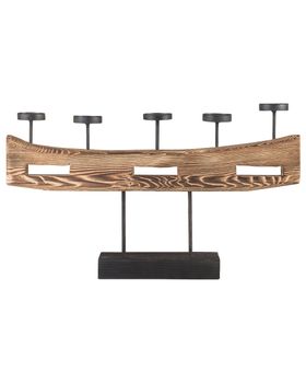 Candelero madera 36 cm marrón