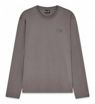 EA7 para hombre. 7M001488_AF17789 Camiseta LOGO SERIES gris (XXL), Casual, Algodón, Manga larga