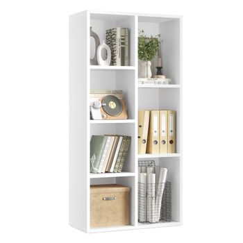 Estantería con Compartimentos para Libros Separador Expositor para Salón, Blanco