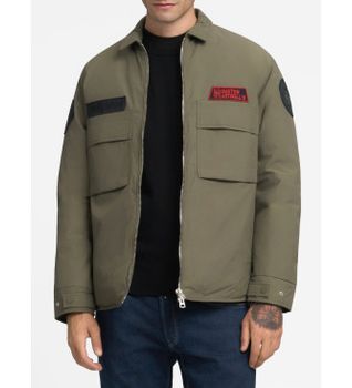 Replay para hombre. M8471.000.85328 Chaqueta Twill verde (M), Casual, Poliamida