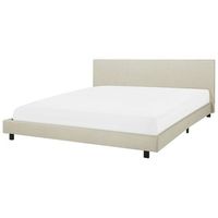 cama de agua moderna con colchon de tela beige 180 x 200 cm albi