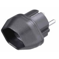 adaptador de enchufe vivanco vvtravadch-sch tipo f a tipo j ch negro